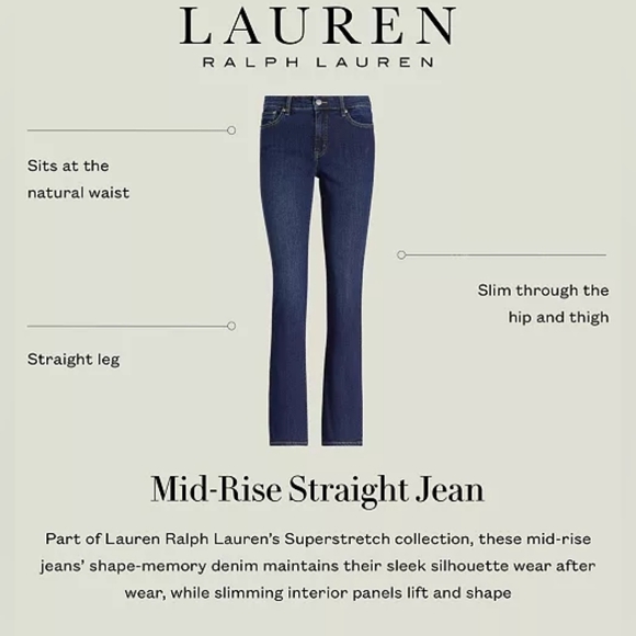 Lauren Ralph Lauren Jeans - Women's Size 8 - Dark Wash - Picture 7 of 8